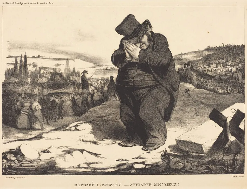 Enfoncé Lafayette!... Attrappe mon vieux! by Honoré Daumier