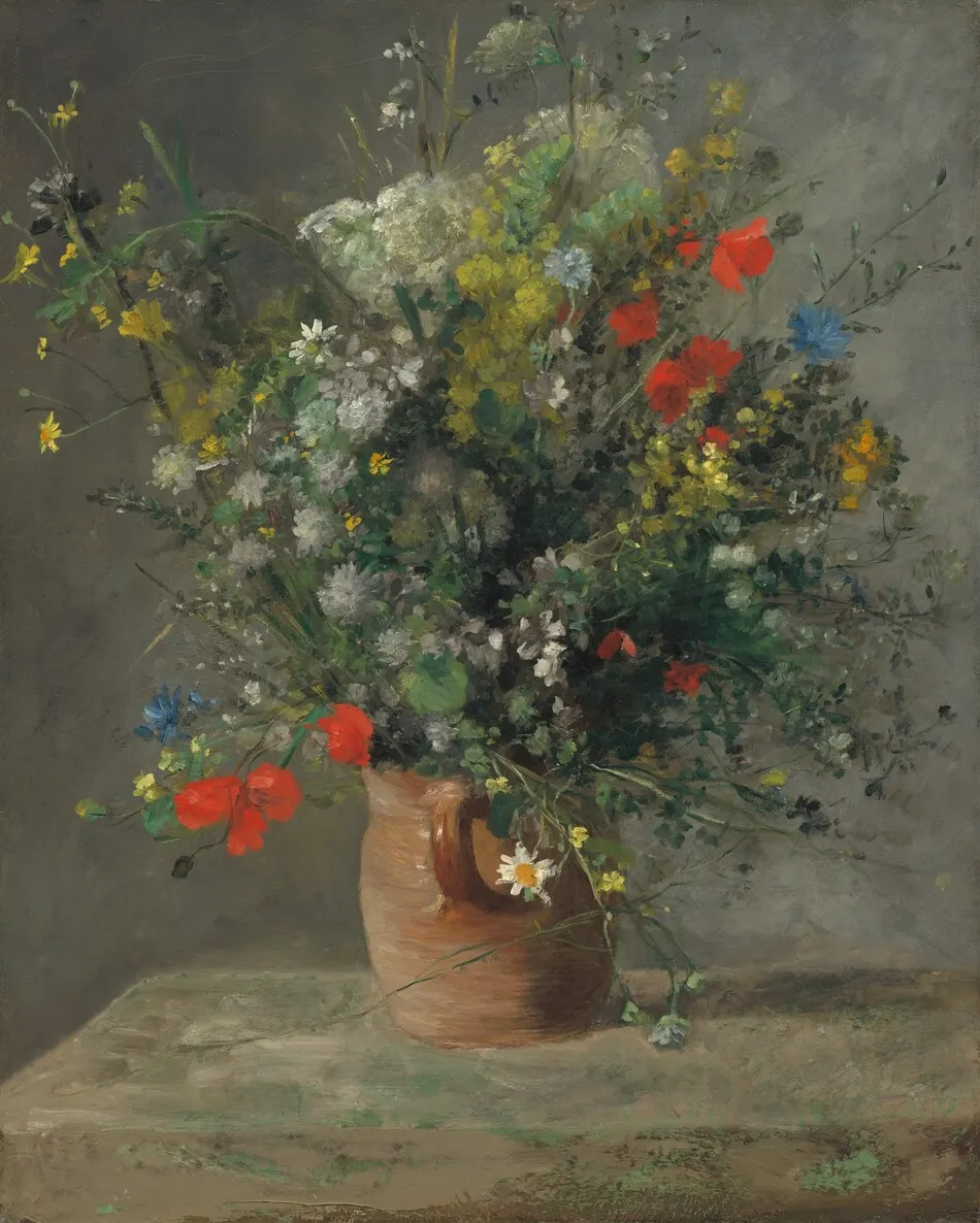 Flowers in a Vase by Auguste Renoir