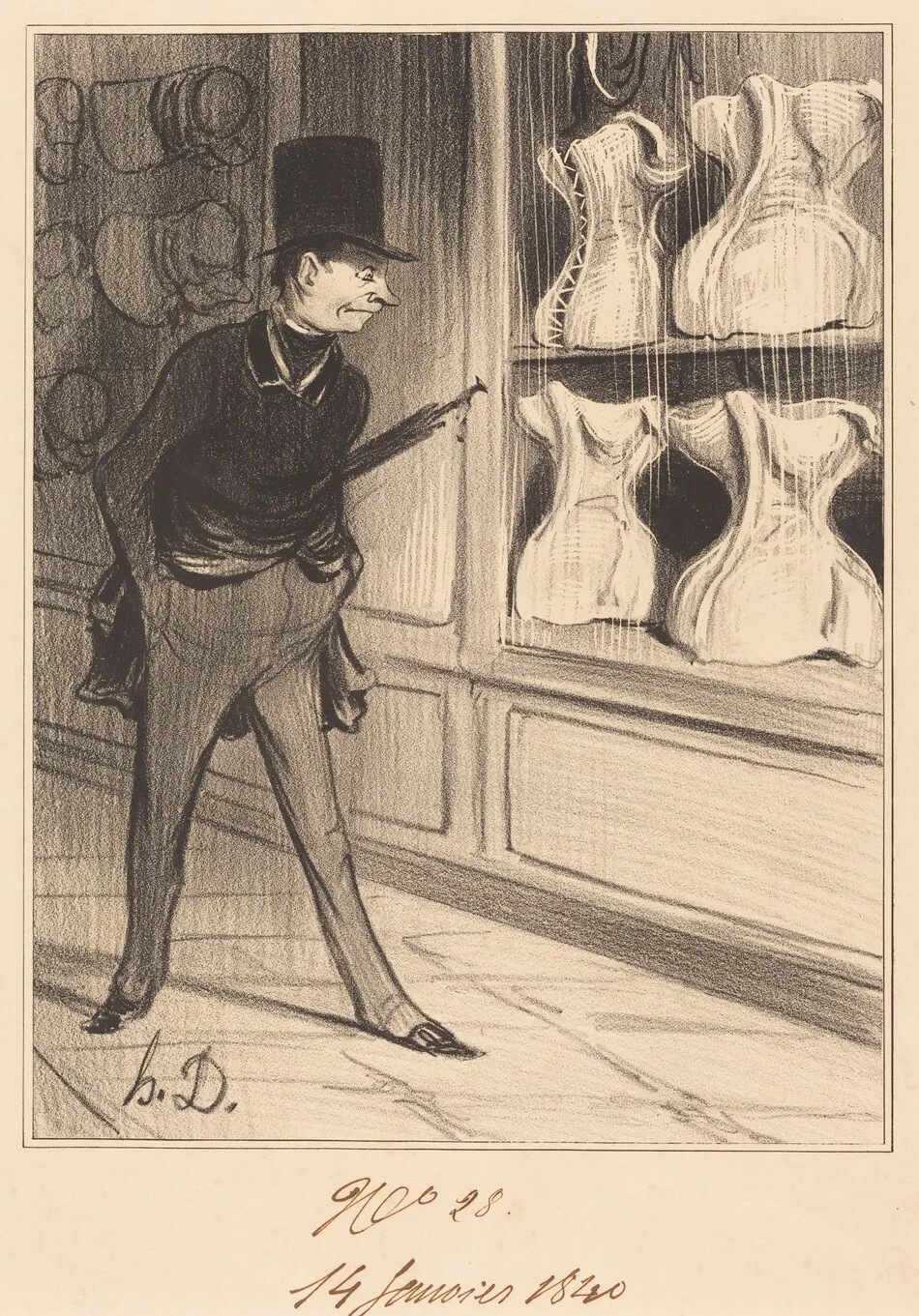 C'est unique! j'ai pris quatre tailles... by Honoré Daumier