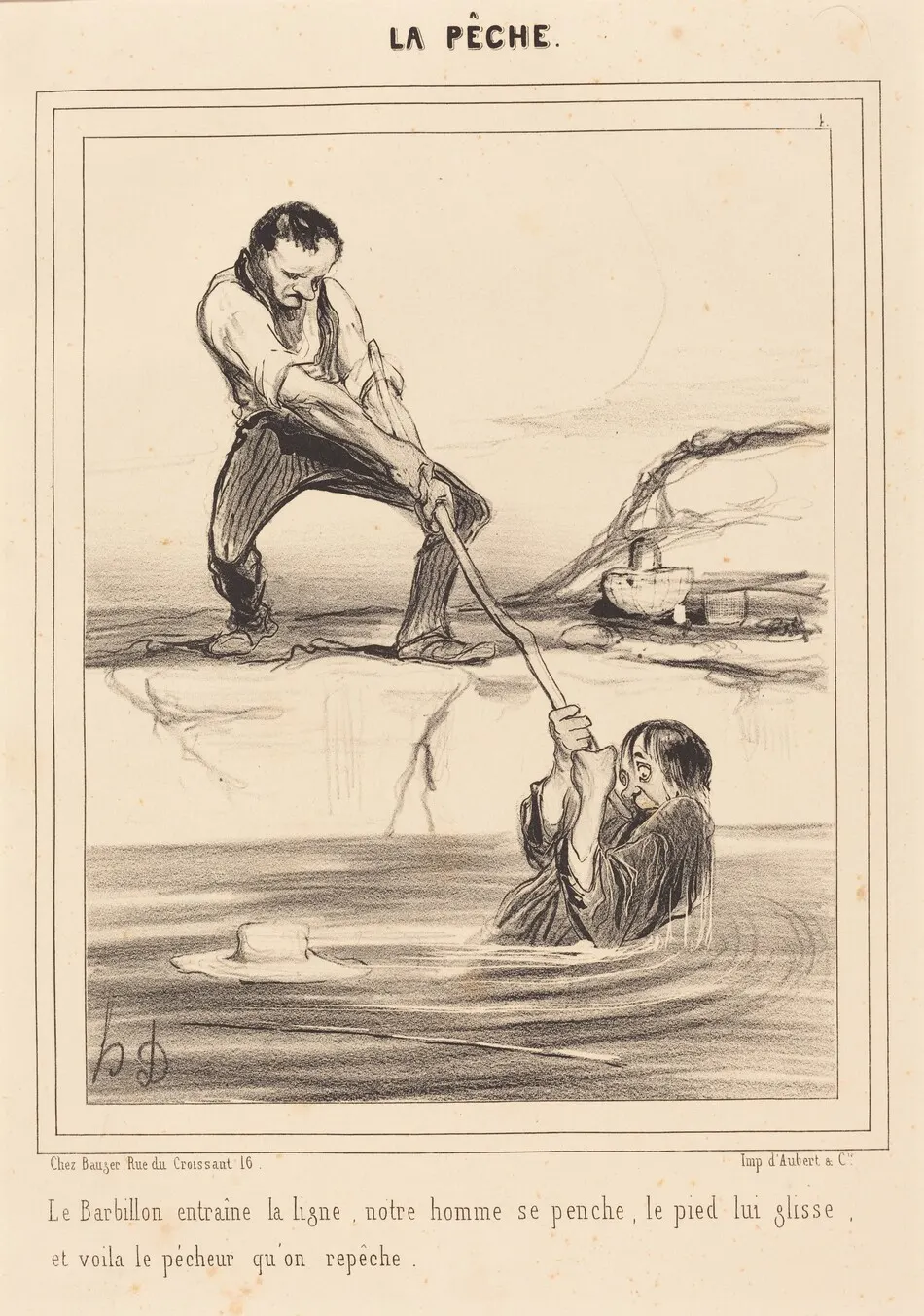 Le Barbillon entraine... by Honoré Daumier