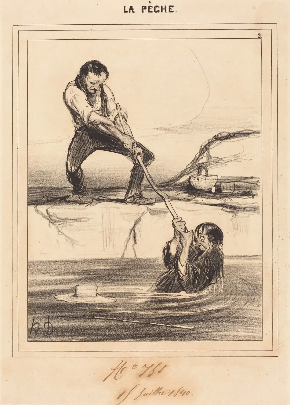 Le Barbillon entraine... by Honoré Daumier