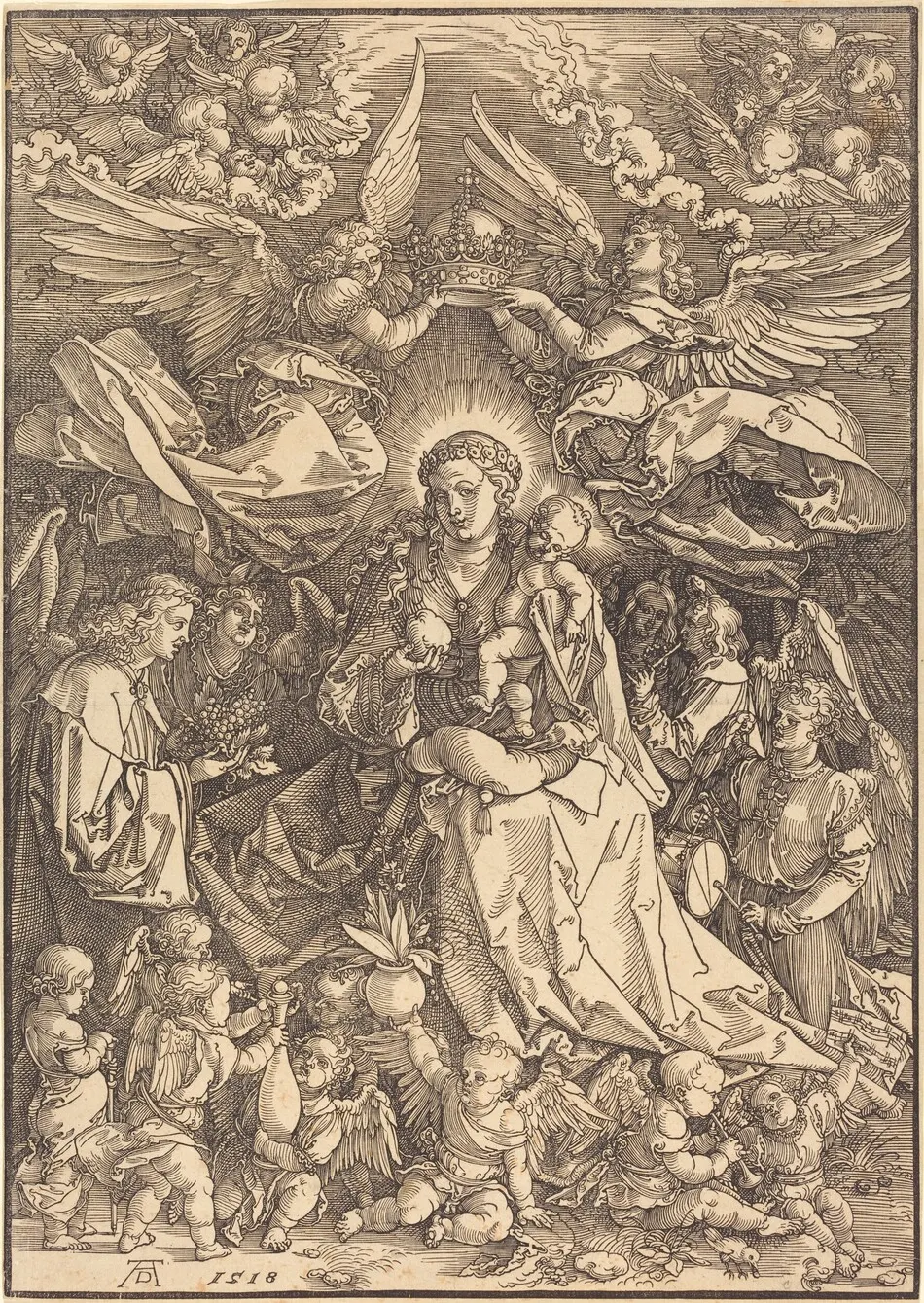 The Virgin Surrounded by Many Angels by Albrecht Dürer