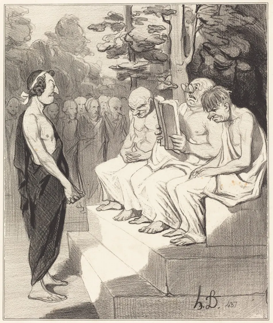 Télémaque interrogé par les sages by Daumier, Honoré