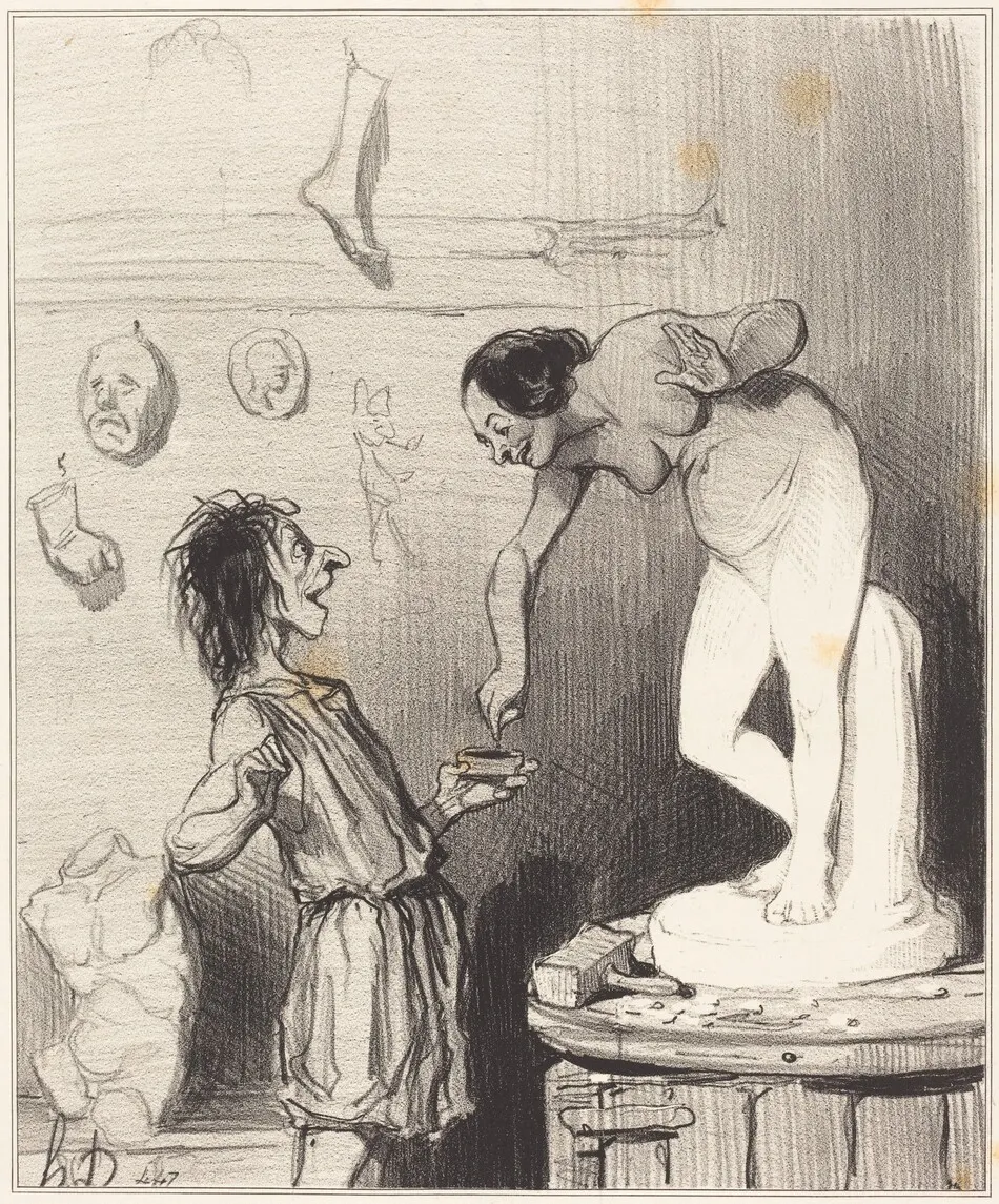 Pygmalion by Honoré Daumier