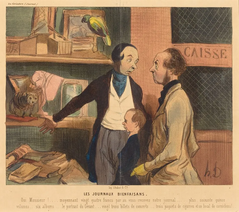 Les Journaux bienfaisans by Honoré Daumier