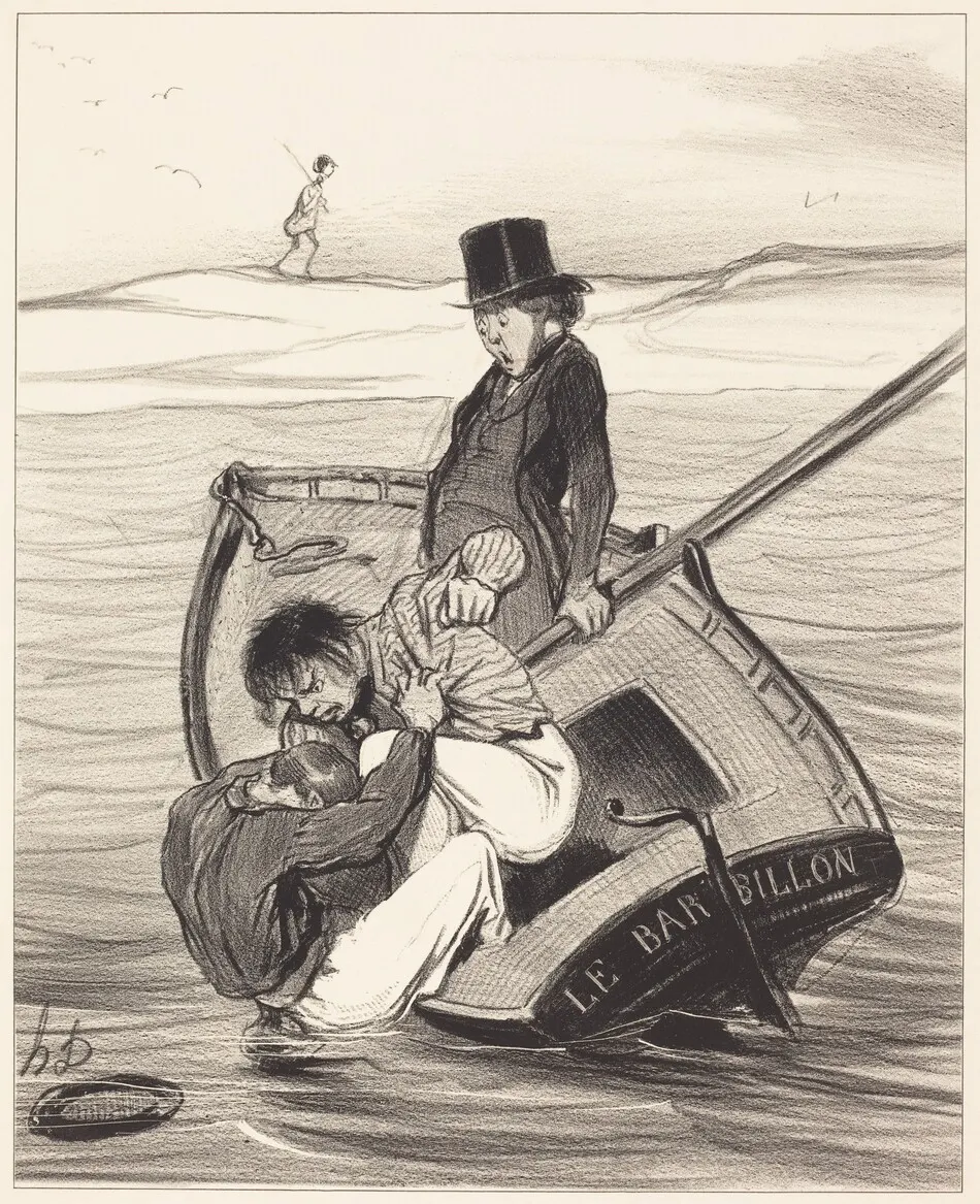 Une Révolte a bord by Daumier, Honoré