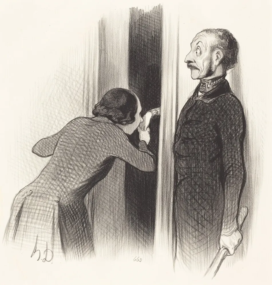 Un Amant trop heureux by Daumier, Honoré