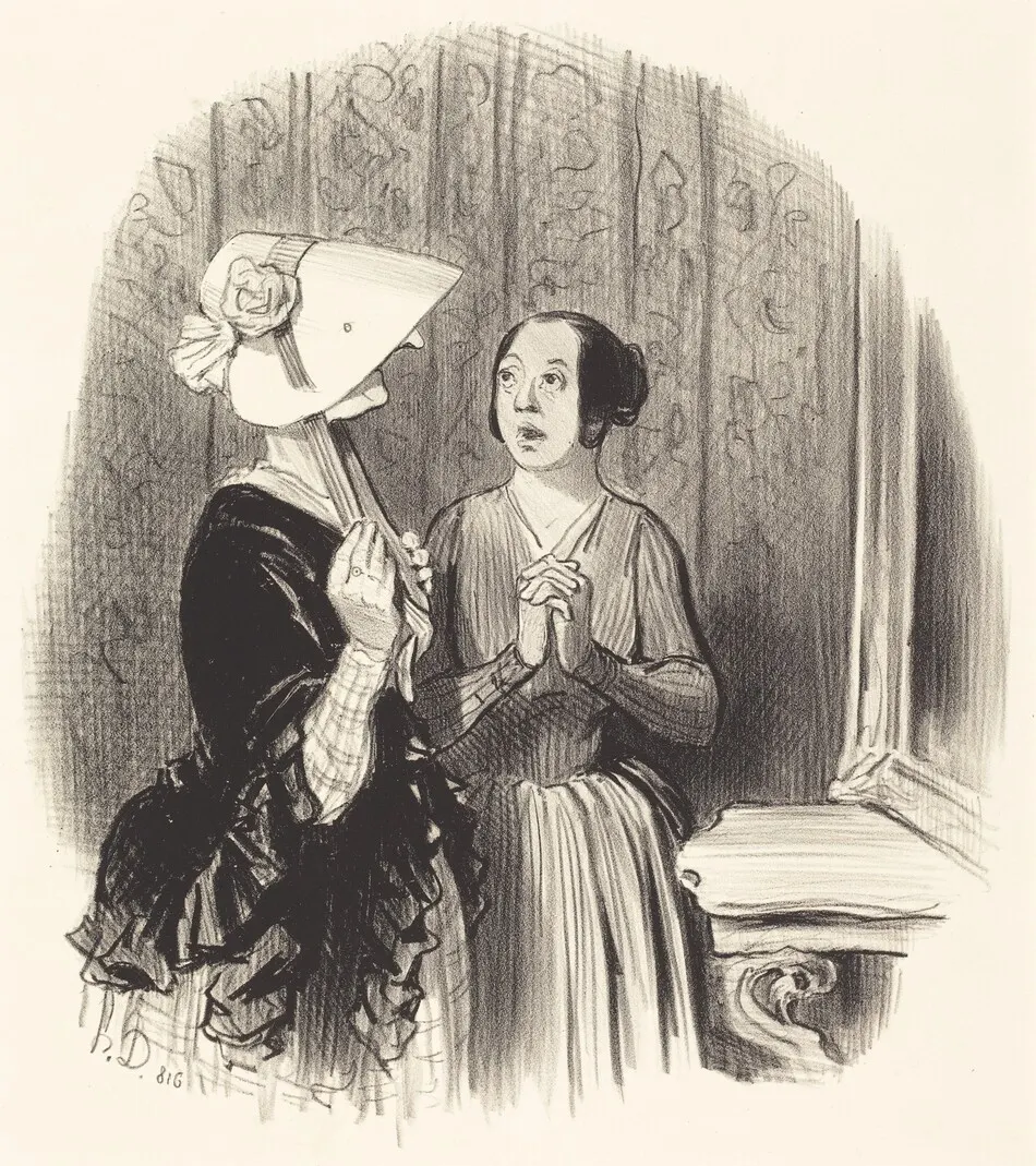Un Chapeau Pamèla by Daumier, Honoré