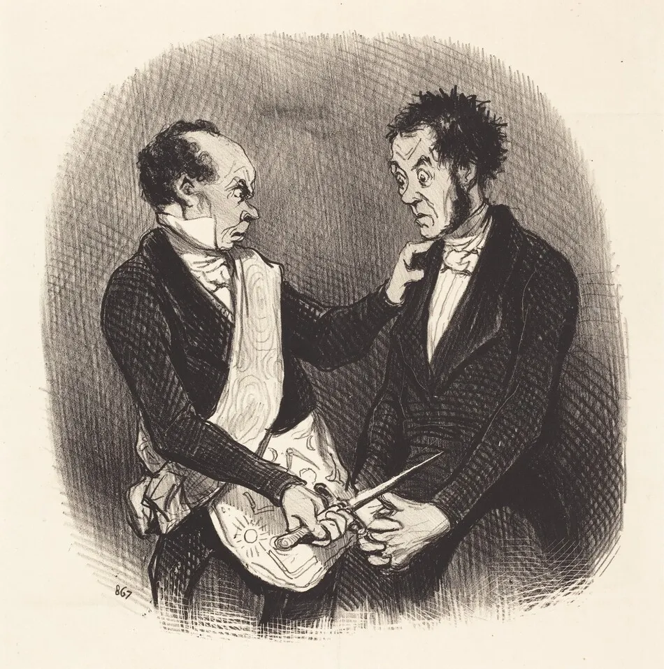 Réception d'un franc-maçon by Daumier, Honoré