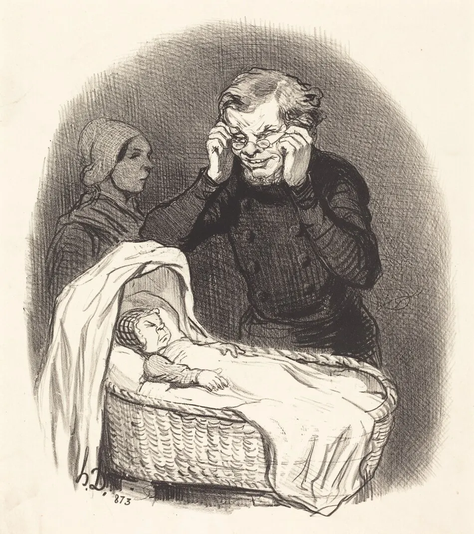 Un Père heureux by Daumier, Honoré