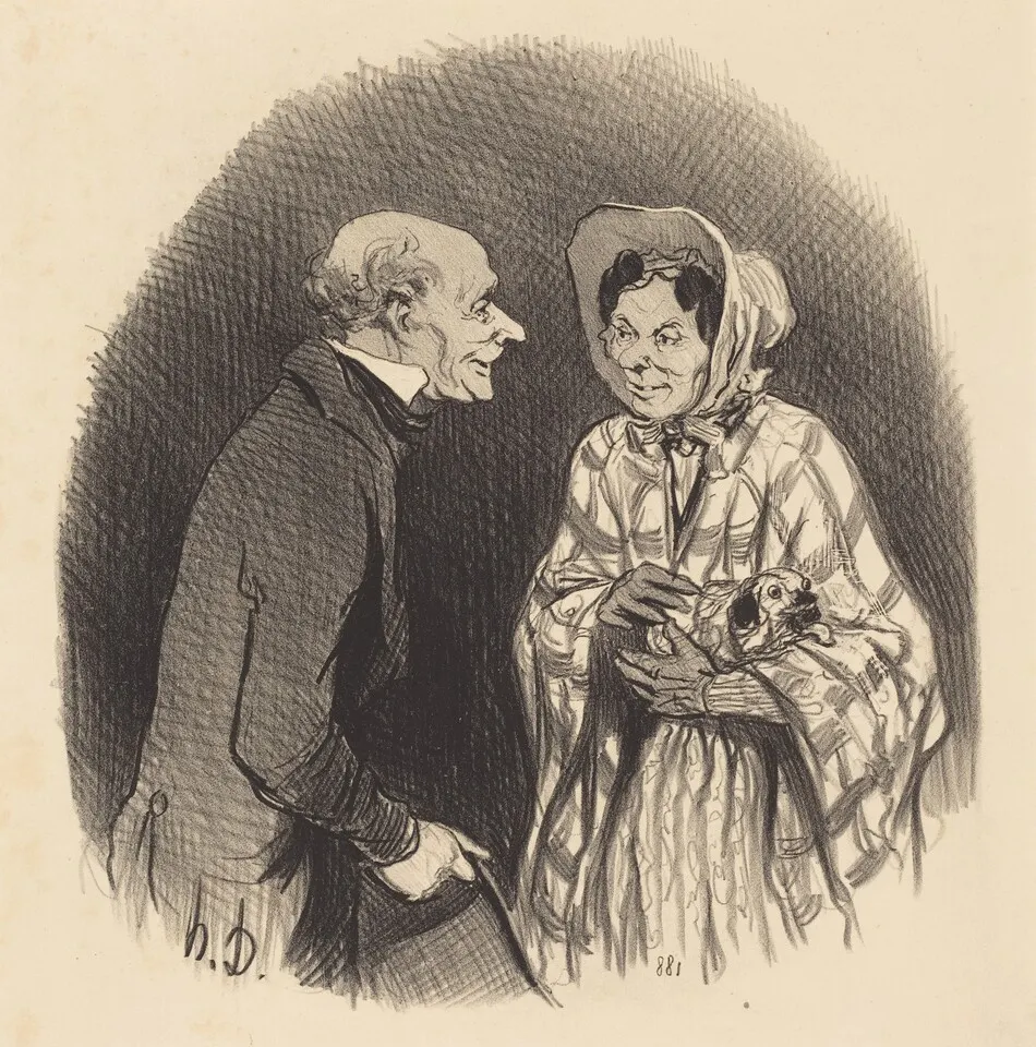 Une Nouvelle connaissance by Daumier, Honoré