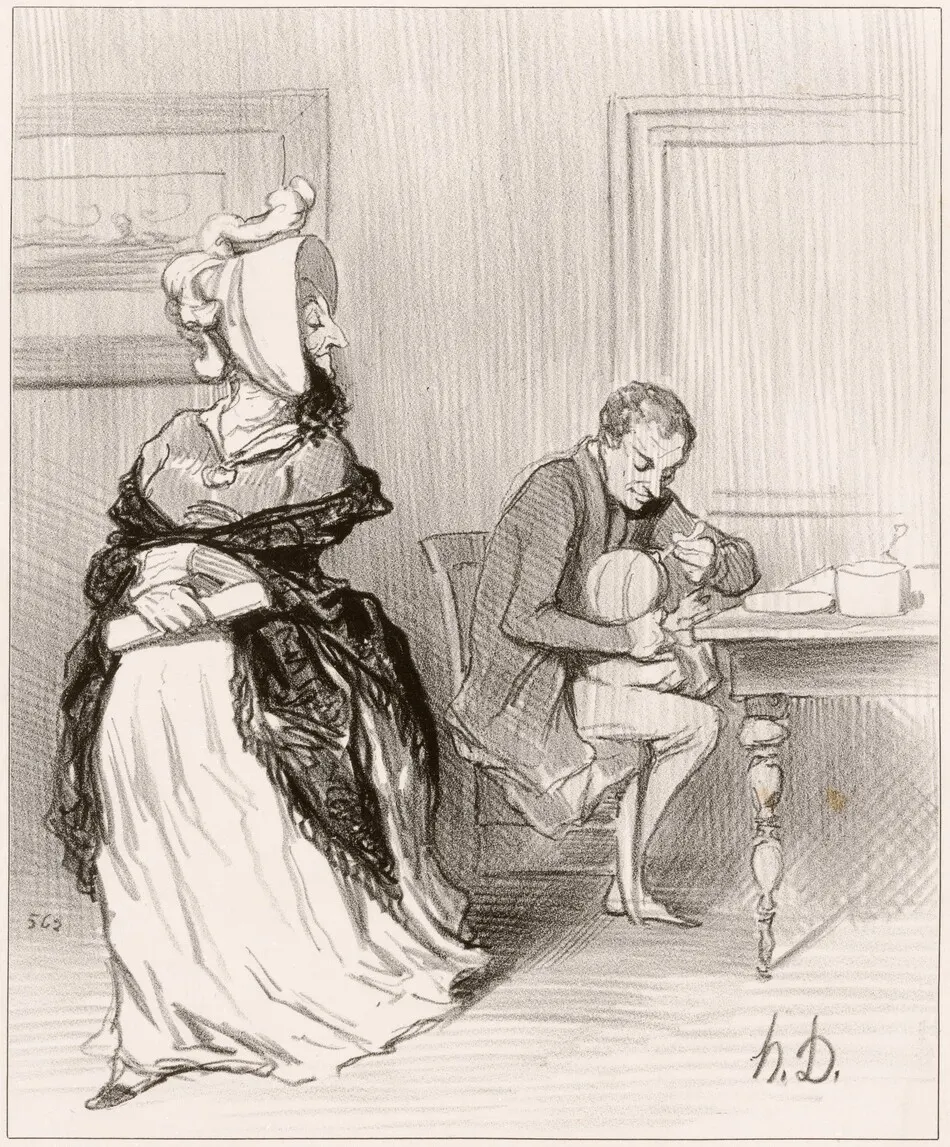 Adieu, mon cher, je vais chez mes éditeurs... by Honoré Daumier