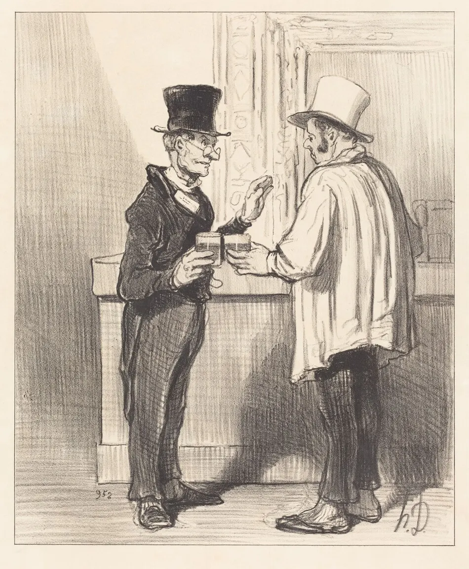 Un Défenseur... causant... dans son cabinet habituel by Daumier, Honoré