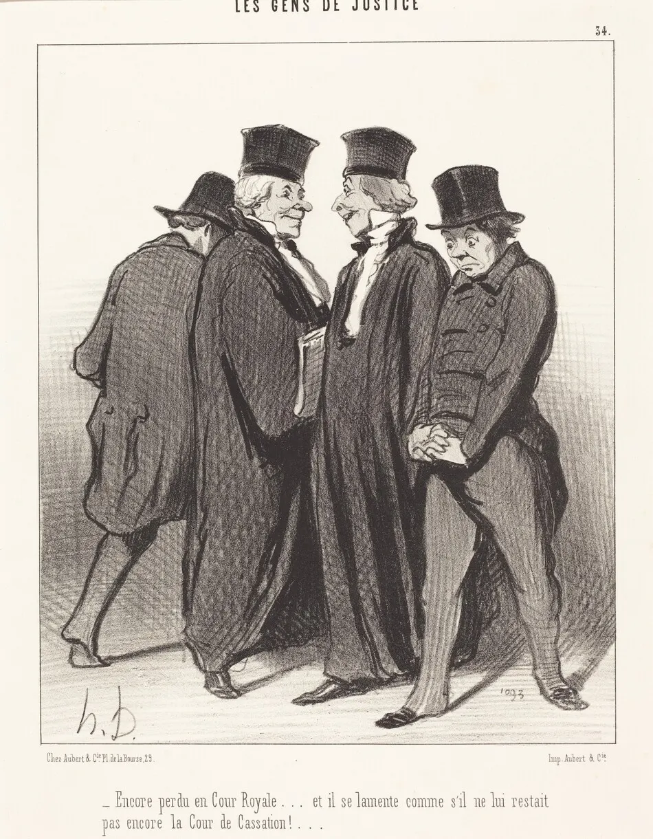 Encore perdu en Cour Royale... et il se lamente... by Honoré Daumier
