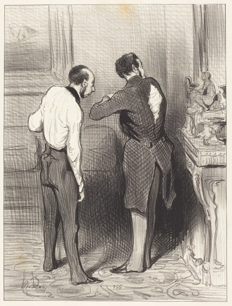 Ton habit me convient, je te l'emprunte... by Daumier, Honoré