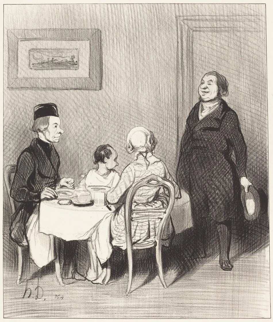 Un Ami est un crocrodile... by Daumier, Honoré
