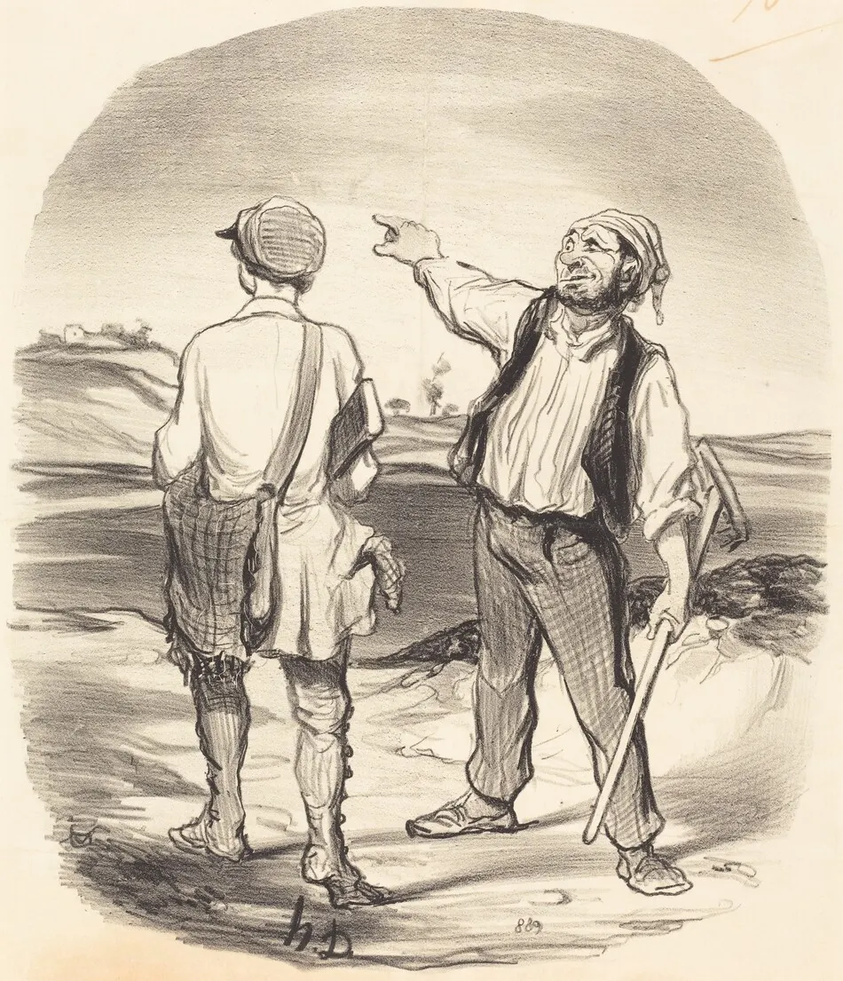 J'ai vu un lièvre... il y a huit jours! by Honoré Daumier
