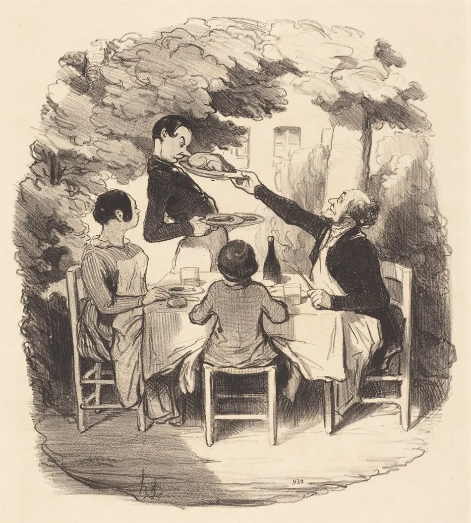 Ah! il est frais... mais t'nez donc garçon... by Honoré Daumier
