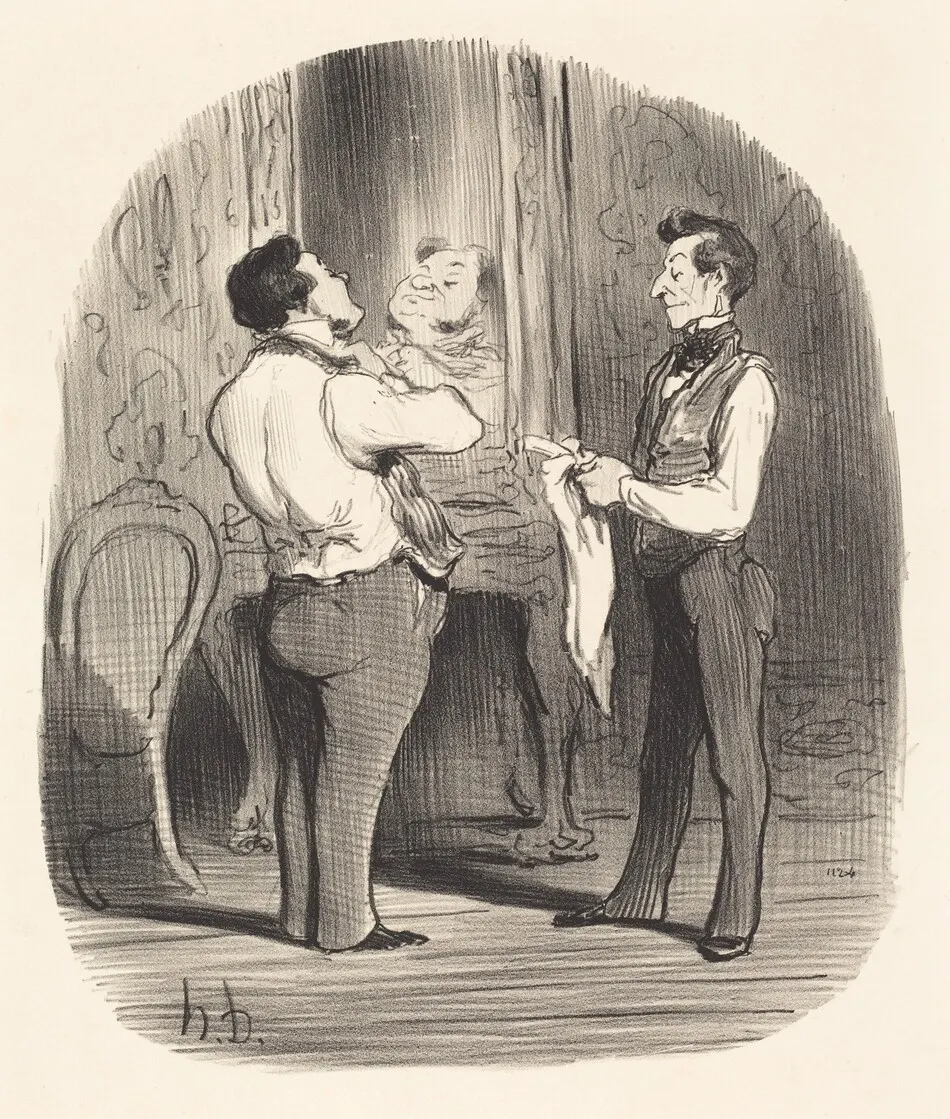 Le Jour ou il s'agit de faire une conquête by Honoré Daumier