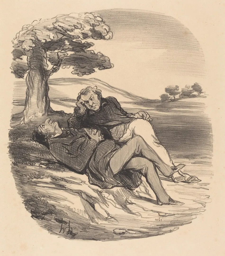 Doux loisir d'un quincailler retiré di commerce... by Honoré Daumier