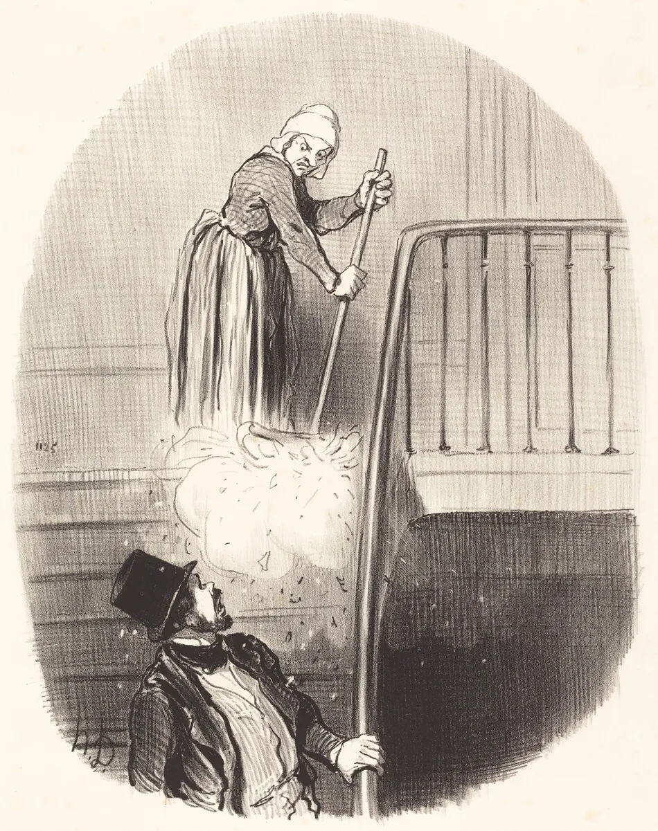 Un Locataire qui a eu un oubli le 1er janvier by Daumier, Honoré
