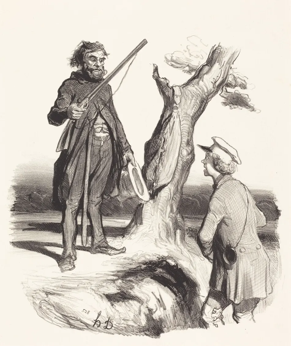 Un Pauvre père de famille qui... by Daumier, Honoré