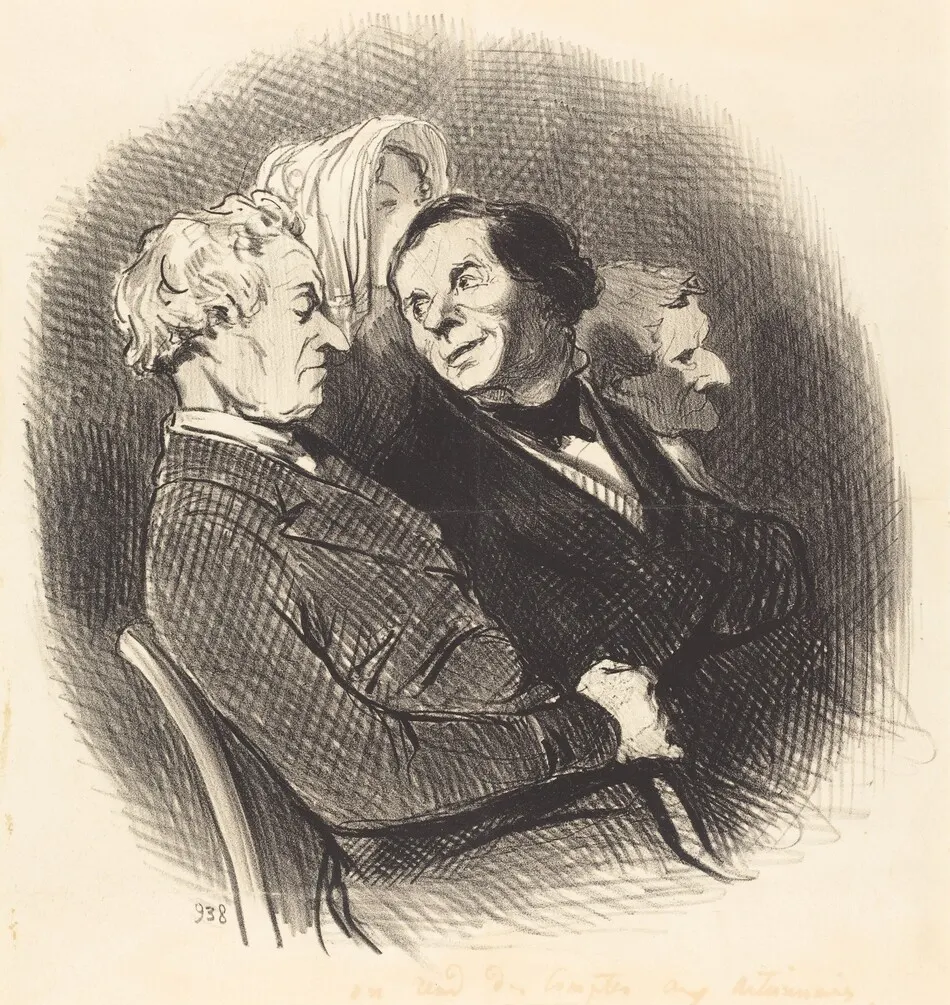 On rend des comptes aux actionnaires by Honoré Daumier