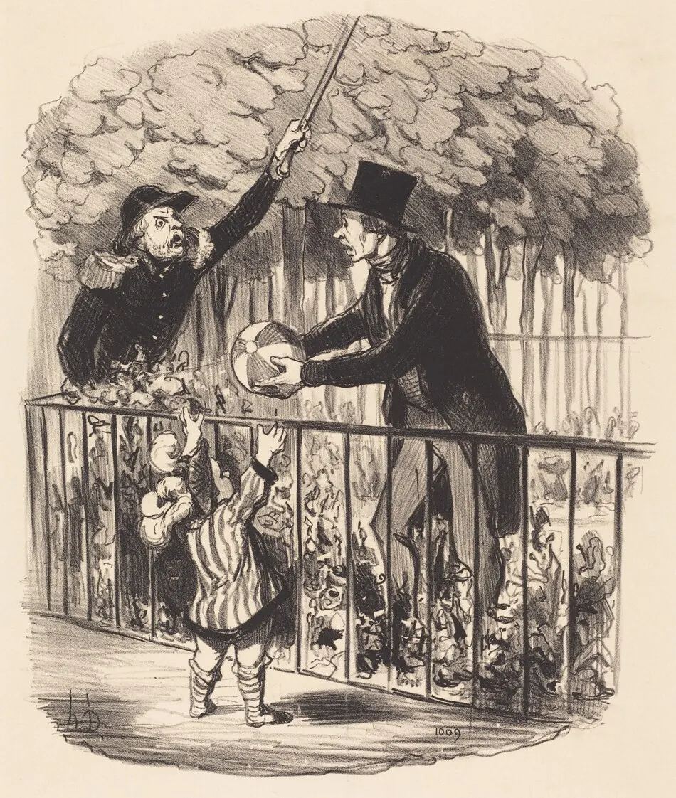 Mais puisque j'vous dis que c'est son ballon... by Honoré Daumier