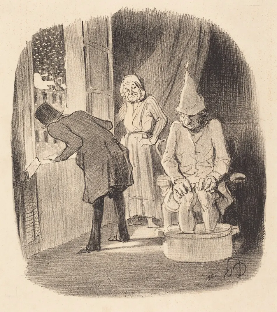 Inconvénient de mettre son logement... by Honoré Daumier