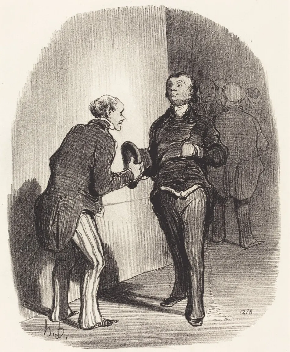 Vue d'une antichambre ministérielle... by Daumier, Honoré