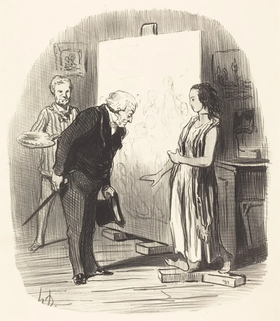Madame, j'ai bien l'honneur! by Honoré Daumier