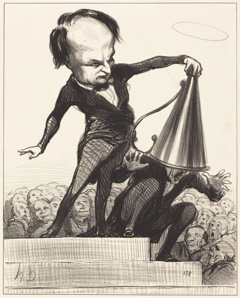 Une Gloire éteint l'autre by Daumier, Honoré