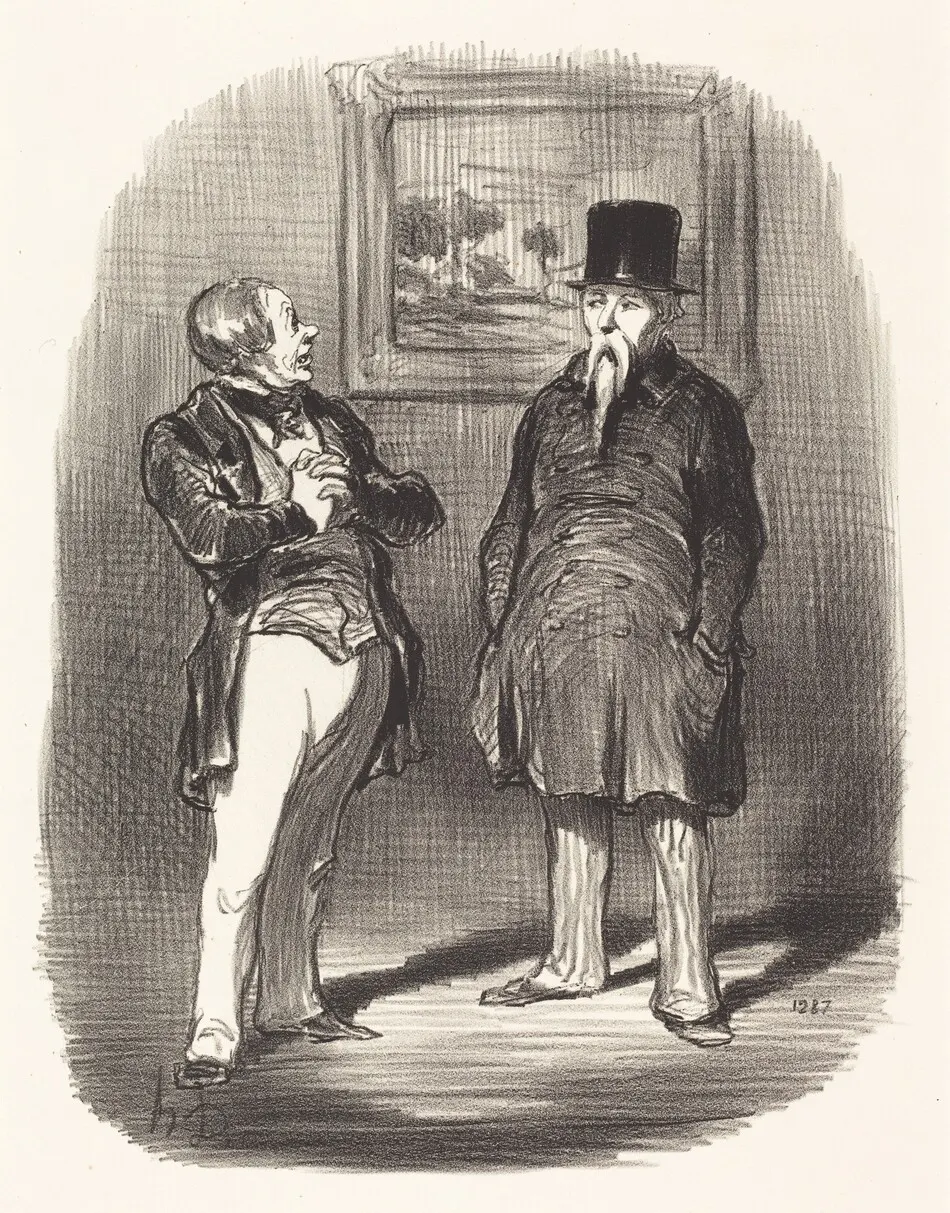 Tiens... je ne te reconnaissais pas... by Daumier, Honoré