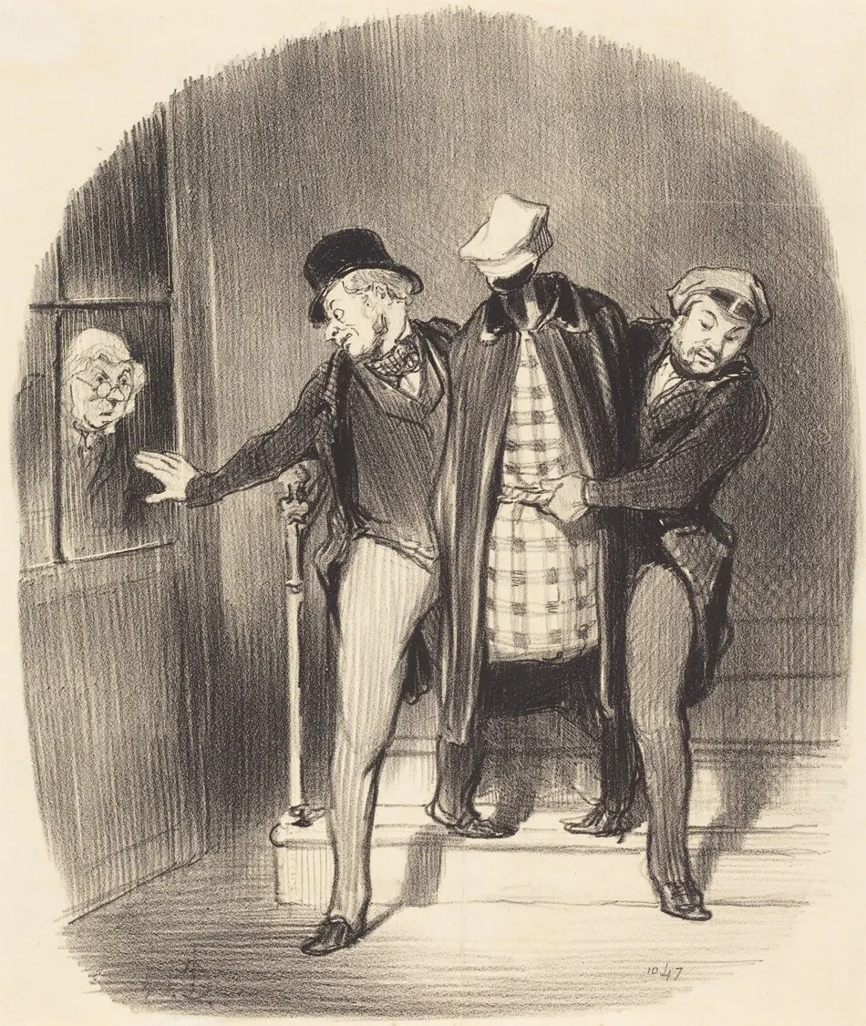 Un Déménagement furtif by Daumier, Honoré