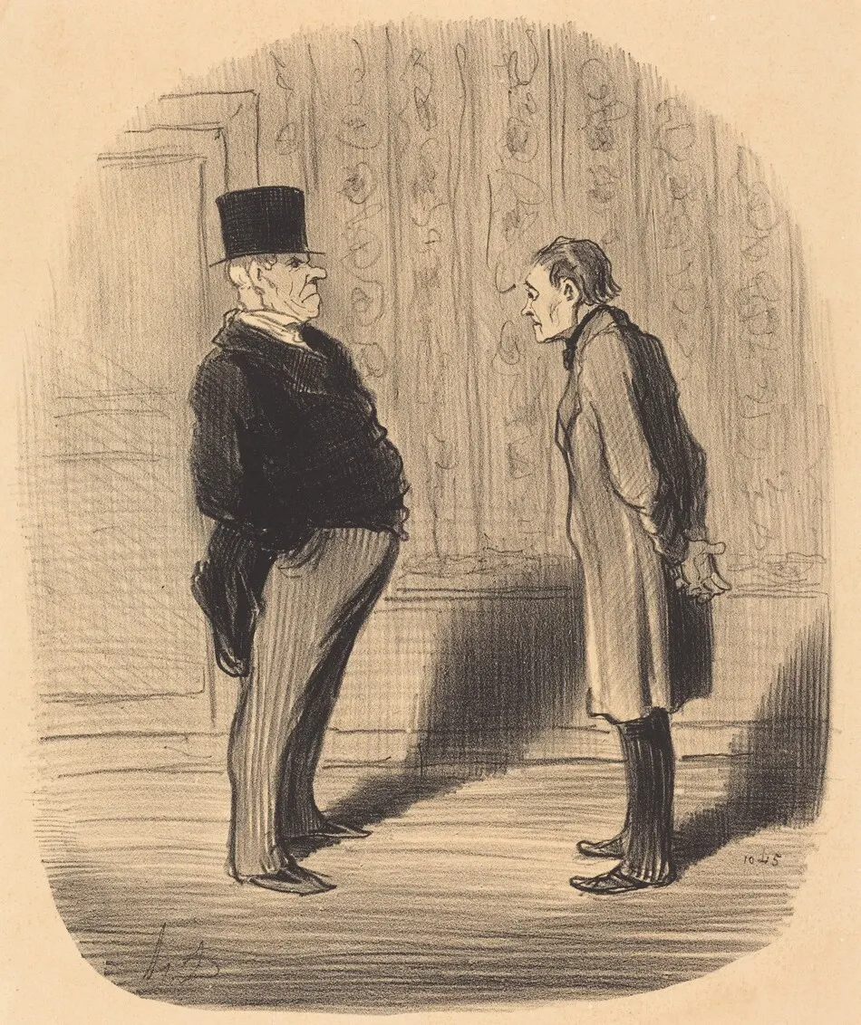 Eh! bien monsieur et mes trois termes... by Honoré Daumier