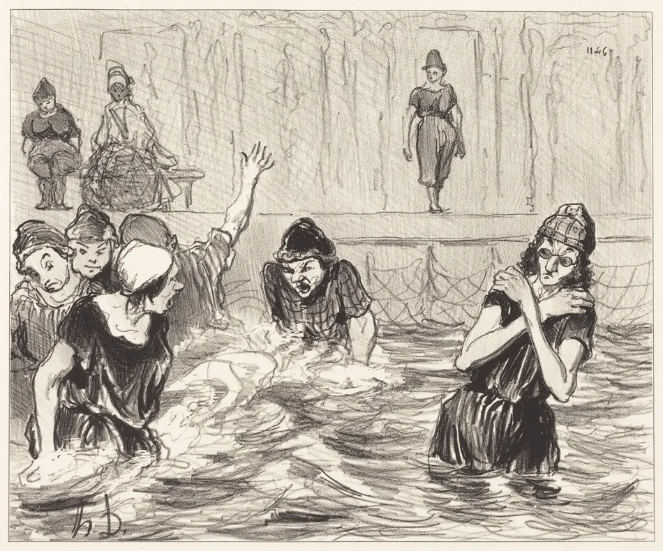 Les Barbotteuses by Honoré Daumier