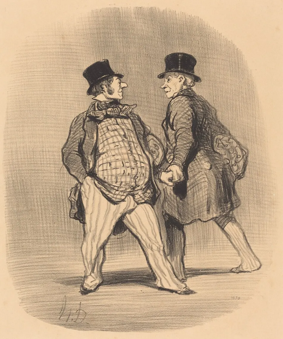 Confrère, méfiez-vous du petit baron... by Honoré Daumier