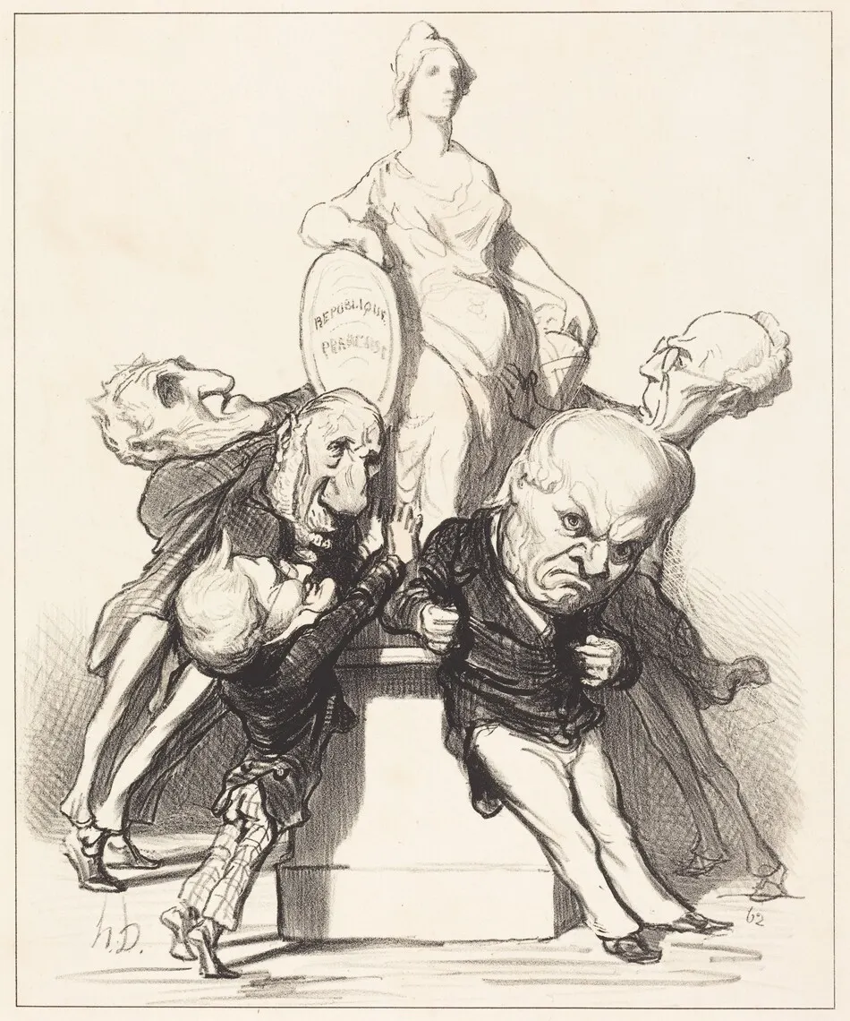 Ils prétendent qu'ils la soutiennent by Honoré Daumier