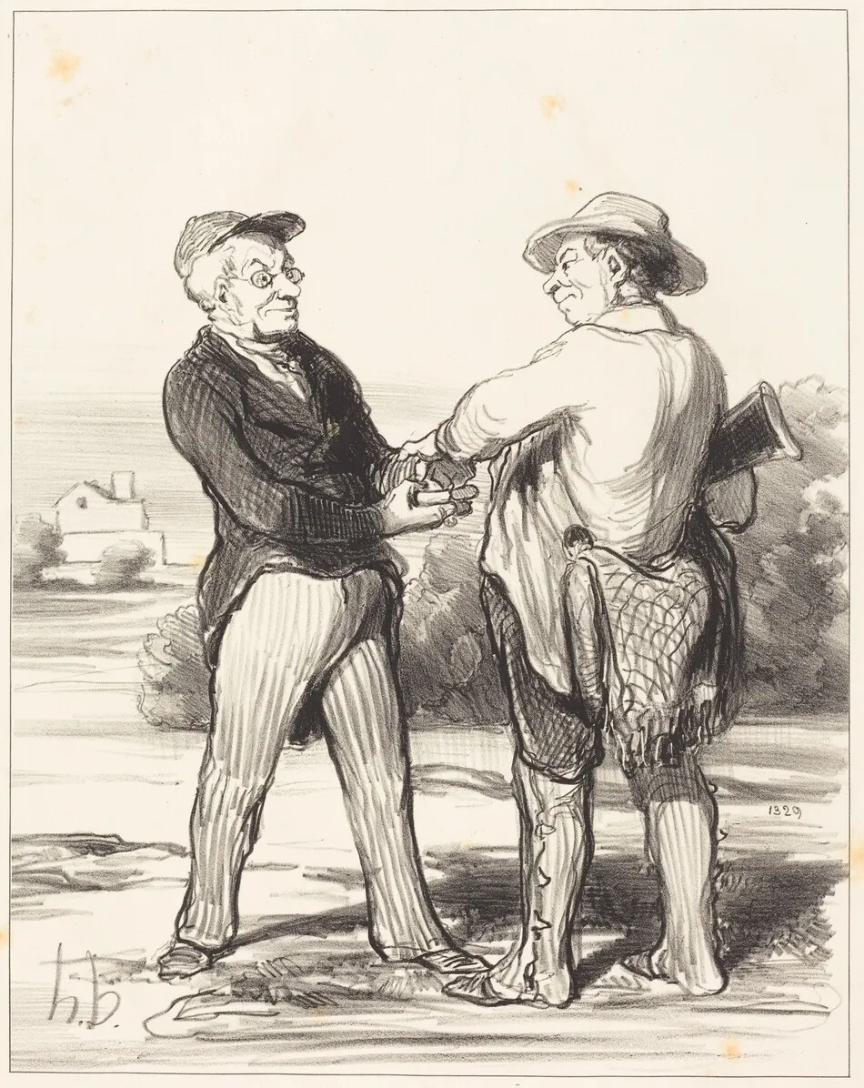 Dites donc, président, impossible d'attraper un lièvre... by Honoré Daumier