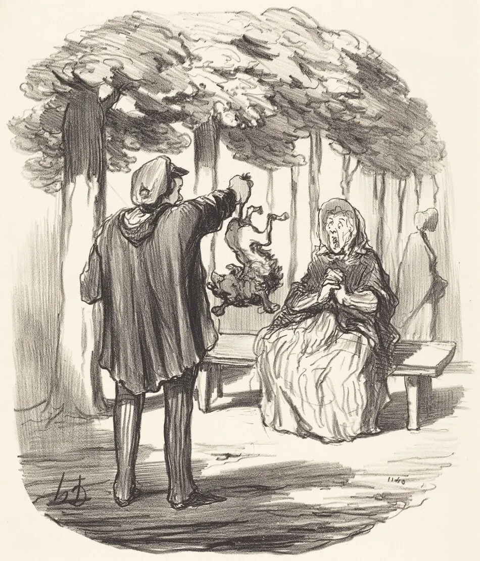 C'est t'y a vous c'hien la? by Honoré Daumier