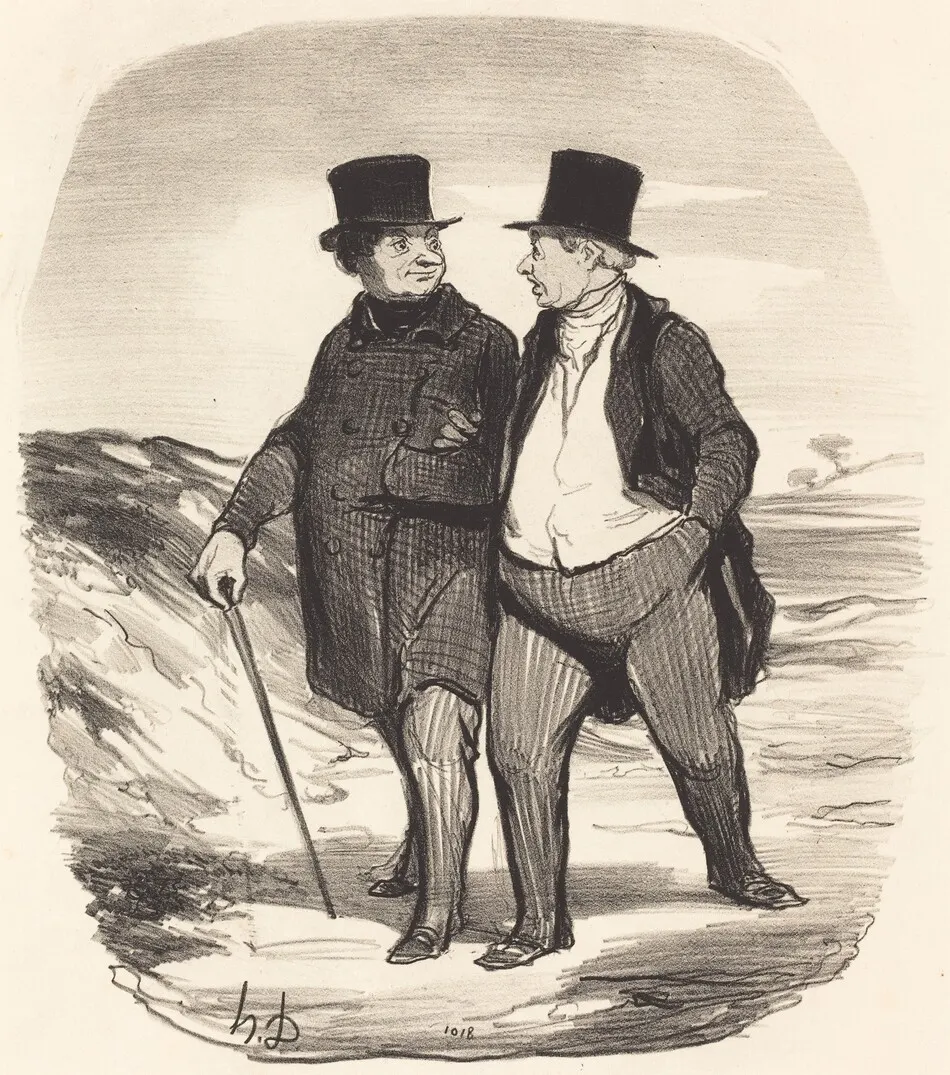Les Temps sont durs... by Honoré Daumier