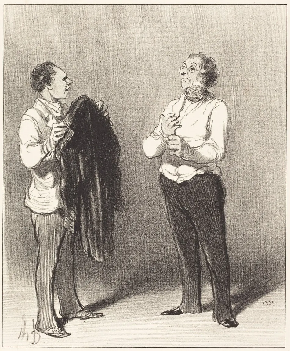 (Le Domestique) - Monsieur ferait bien... by Honoré Daumier