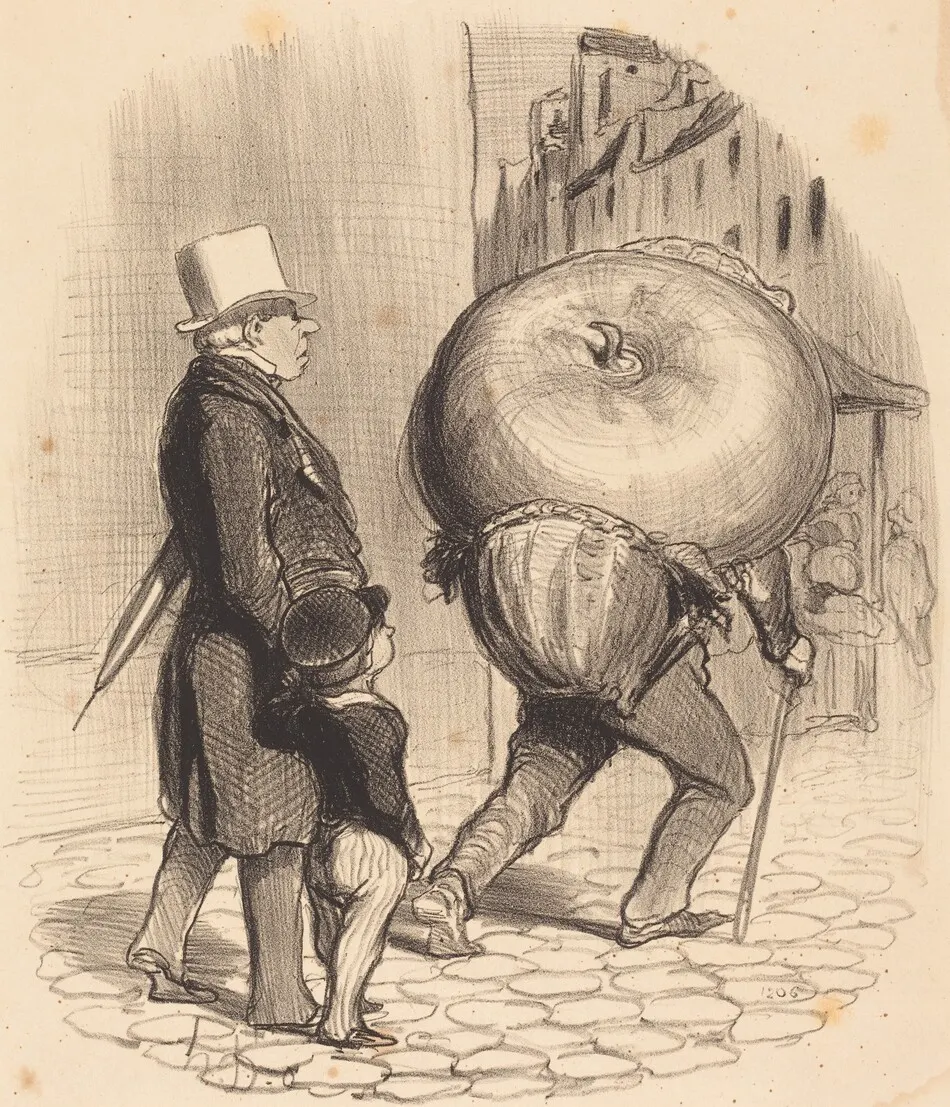 Une Leçon de botanique by Daumier, Honoré