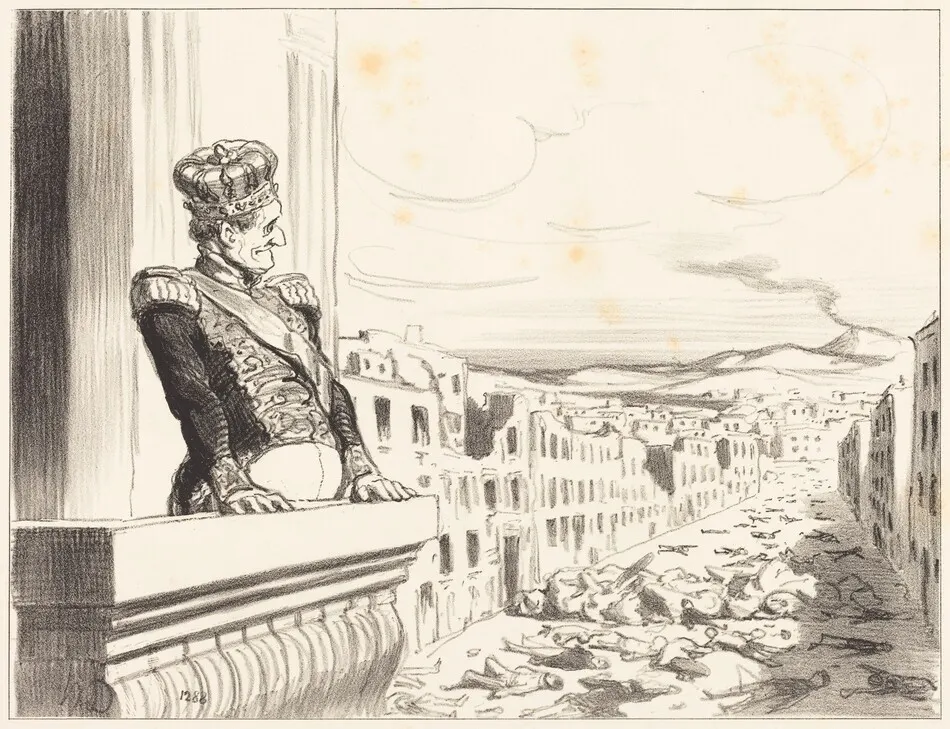 A Naples - Le meilleur des rois... (1st plate) by Honoré Daumier