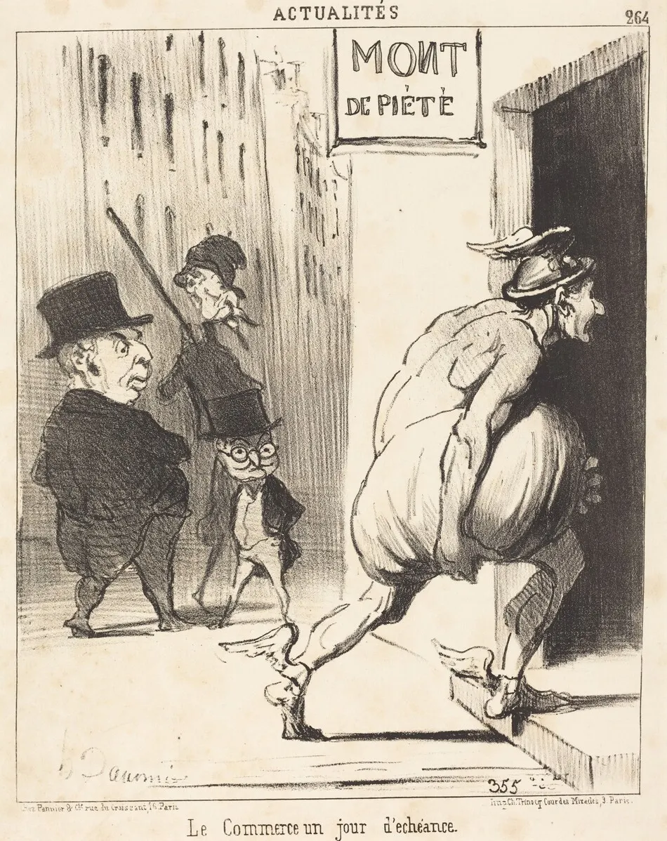 Le Commerce un jour d'échéance by Honoré Daumier