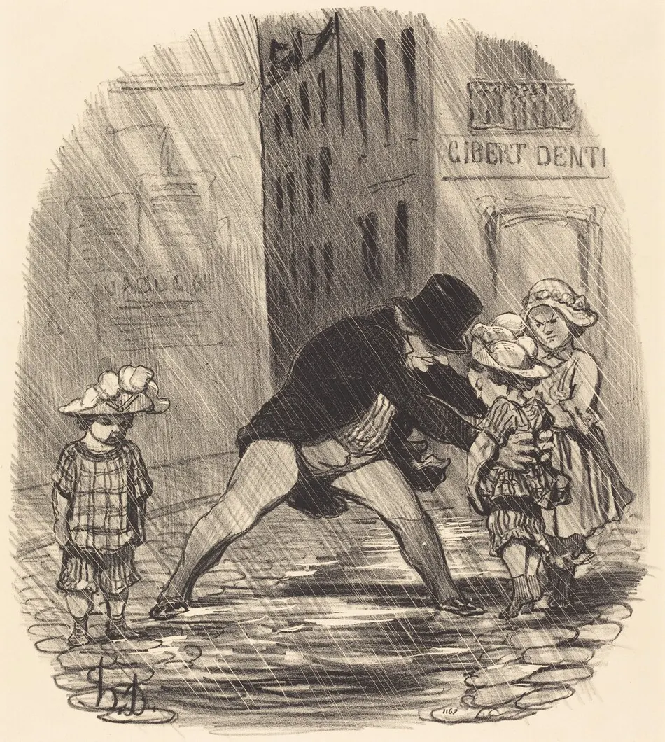 C'est bête d'avoir en hiver, des... by Honoré Daumier