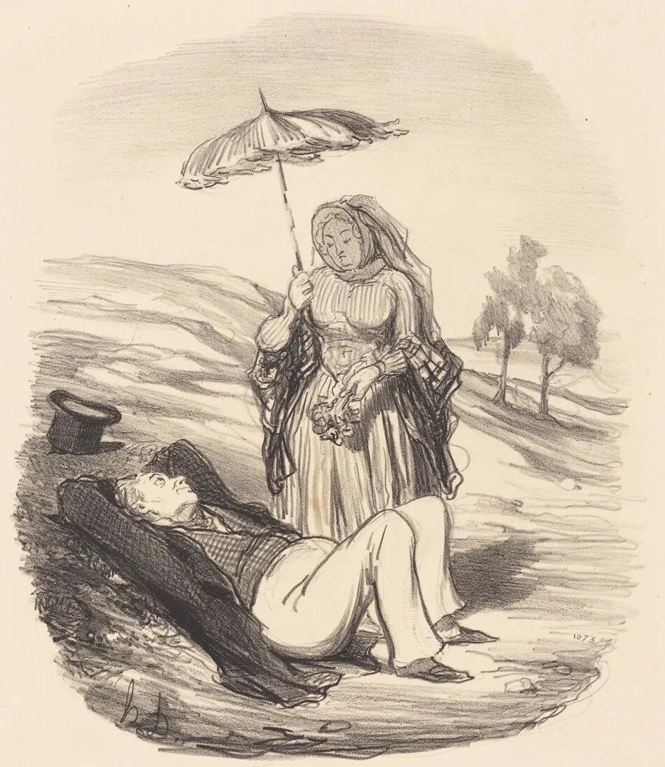 Une Promenade conjugale by Daumier, Honoré