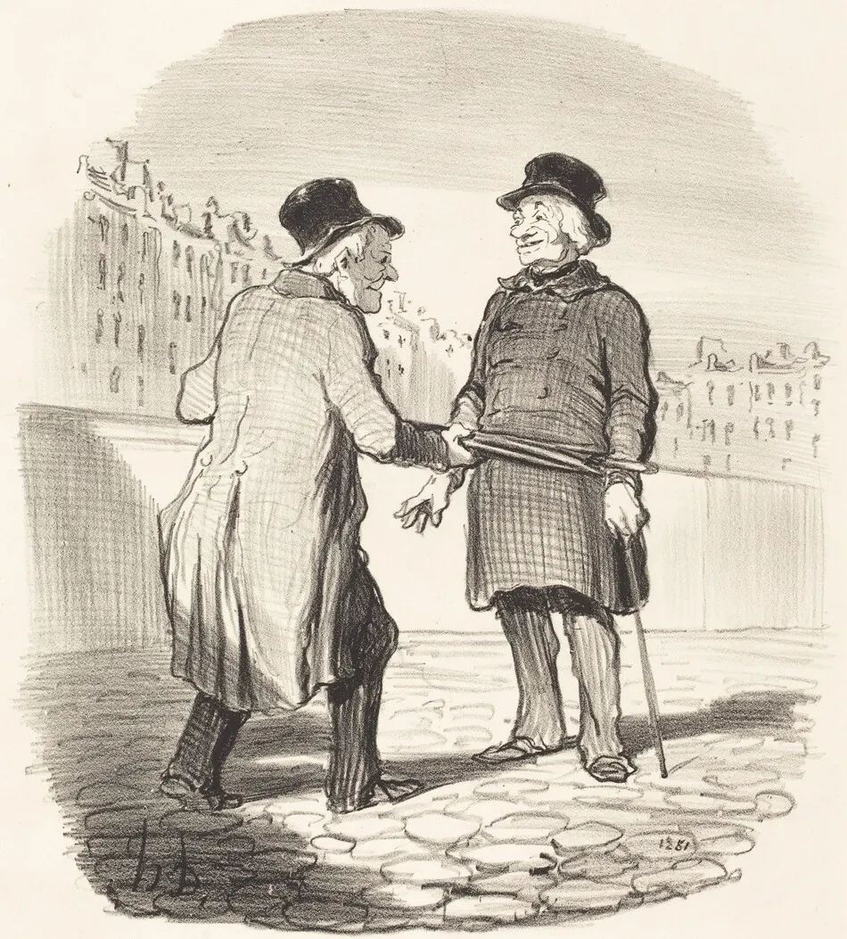 Je vous arrête, mauvais sujet... by Honoré Daumier