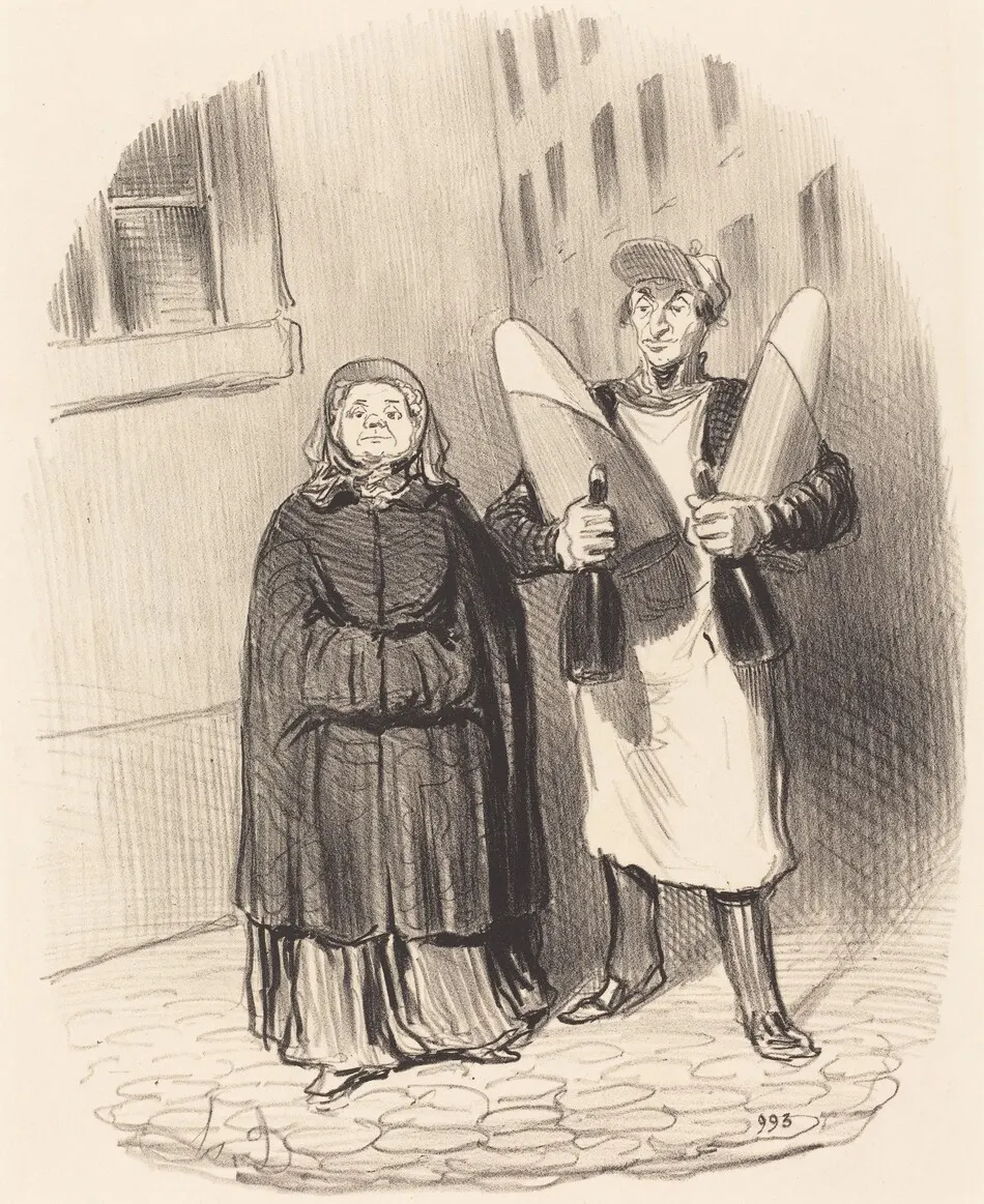 Madame Chapotard se disposant a faire ses confitures by Honoré Daumier