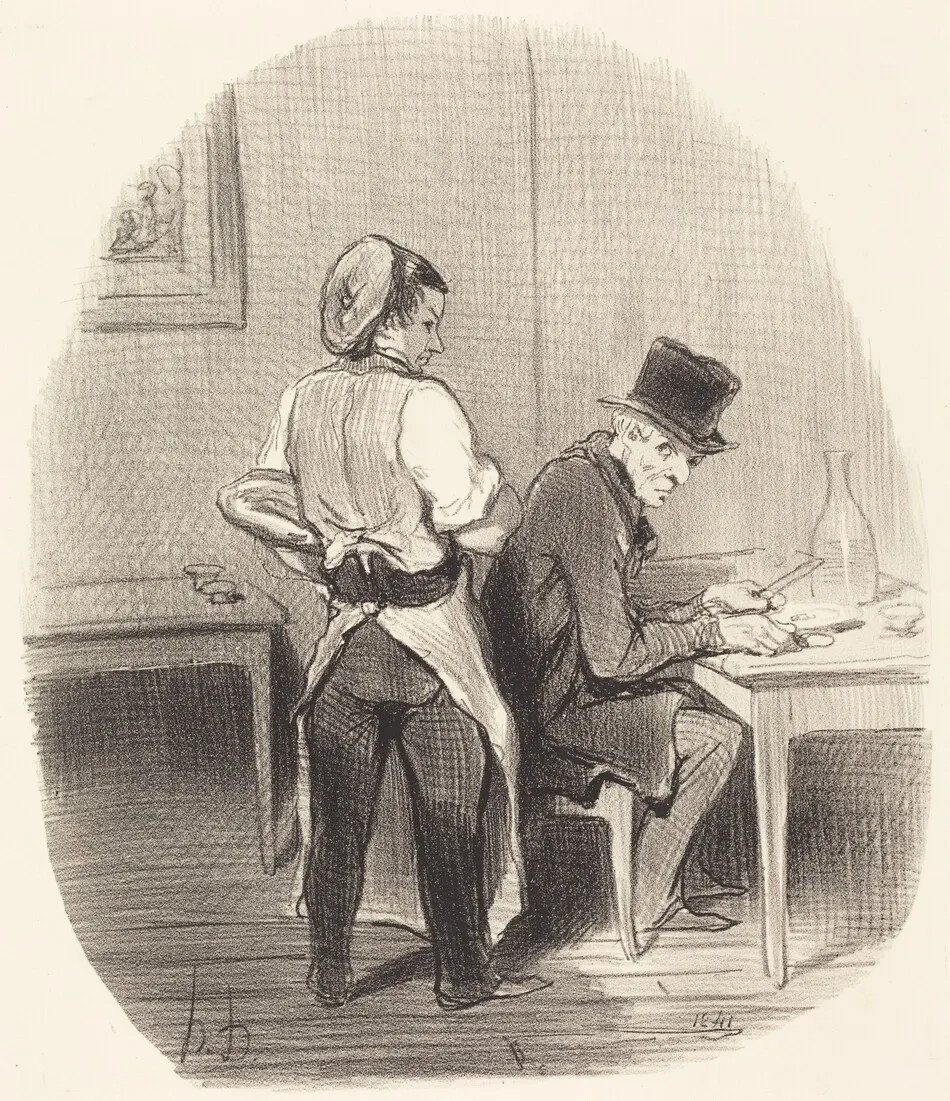 Mais, monsieur, je vous assure que c'est du... veau!... by Honoré Daumier